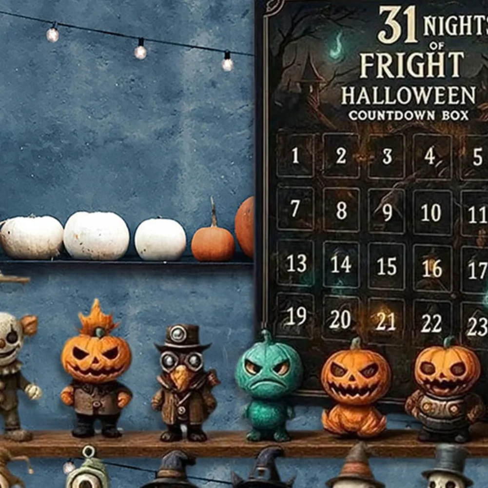 

31 ночь страт, адвент-календарь на Хэллоуин, слепая коробка с фигурками, календари обратного отсчета на Хэллоуин, ночи ужасов, 31/15/7 дней