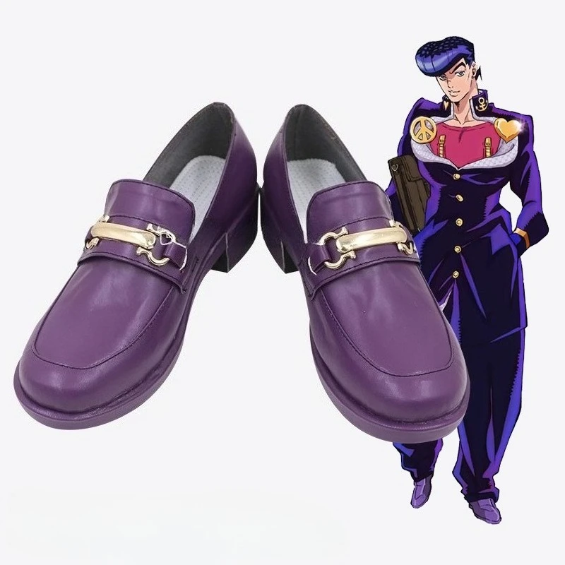 

JoJo's Bizarre Adventure Higashikata Josuke Cosplay Leather Shoes Halloween Masquerade Carnival Performance Party Costume Props