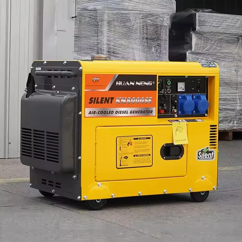 5kVA Portable Electric Diesel Generators Home Use 5kW/10kVA Power Silent Genset With 3 Phase Frequency 50Hz/60Hz