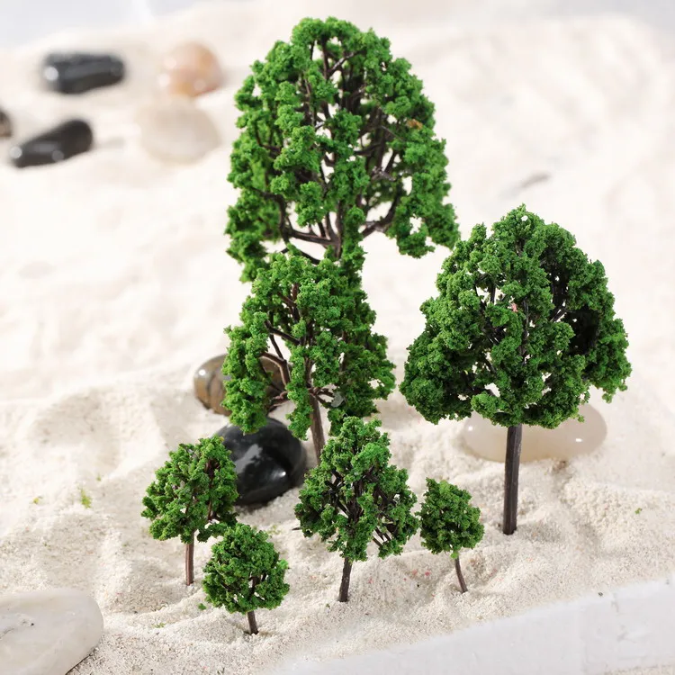 11 pz/set O scala 1:50 alberi assortiti modello treno giardino parco paesaggio Layout Diorama