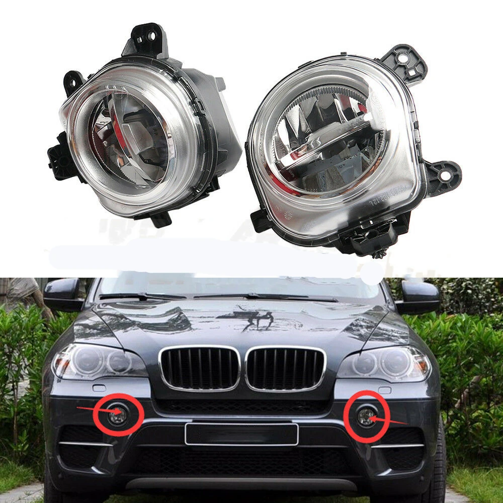 

For BMW X3 F25 X4 F26 X5 F15 F85 X6 F16 Front Bumper Fog Light Intake Air Vent Cover Grill Signal Daytime Day Lamp Bulb Foglight