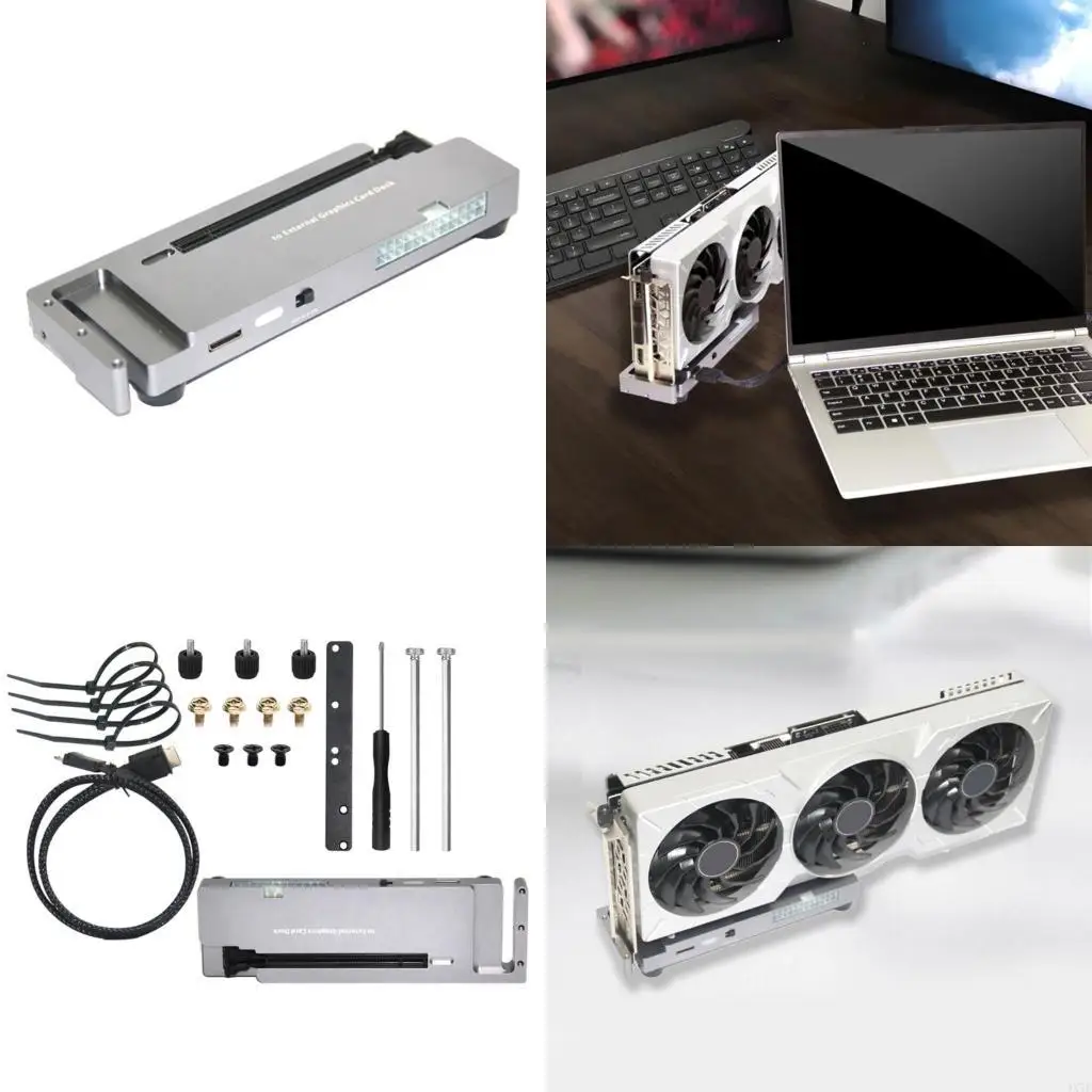 4x7e External GPU Enclosure OCU Link Eksternal GPU Dock Station 40Gbps untuk RTX3060