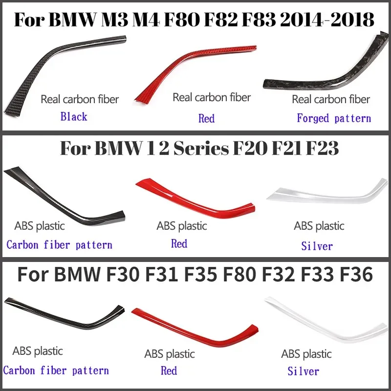 Car Gear Shift L Shape Strips Trim For BMW 1 3 Series M3 M4 F30 F31 F80 F34 F32 F33 F36 F23 F20 F21 F80 F82 F83 Car Accessories