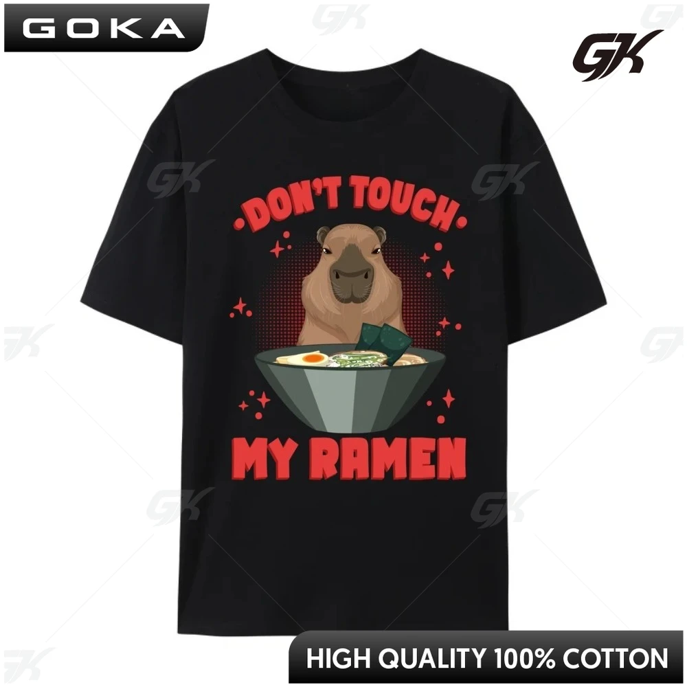 

Capybara Ramen Mens Clothing Gifts For Men Harajuku Mens Clothing Harajuku Character Graphic T Shirt Round Short Sleeved