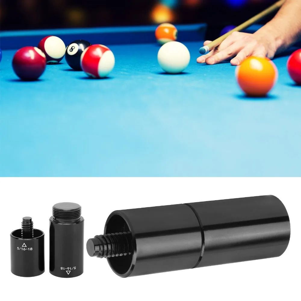

Billiard Accessories Aluminum Pool Extension Cue 5/16-18 Teeth Compact Billiard Cue Extender Middle Shaft Extender Connect Shaft