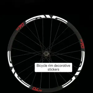 Kit Stickers Jantes VTT Camouflage Rouge Brillant - 27-29 Pouces, 16 Pièces, Allemand