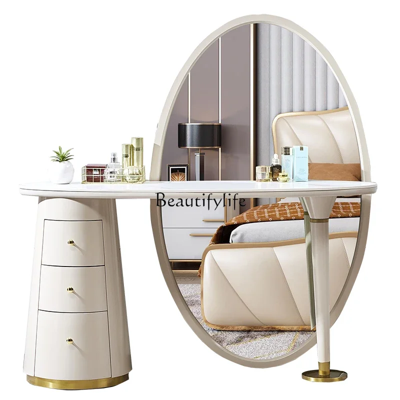

z.-Light luxury high-end modern dresser full-body mirror bedroom makeup table high-end modern simple small apartment