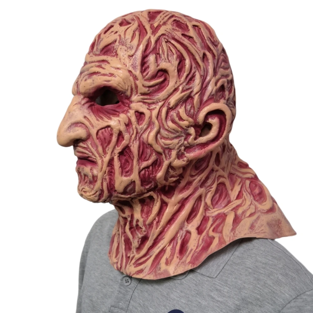 Assustador Freddy Krueger Máscara, Deluxe Chapelaria De Látex, Evil Devil Monster, A Nightmare on Elm Street, Terror Máscaras faciais cheias, 1pc