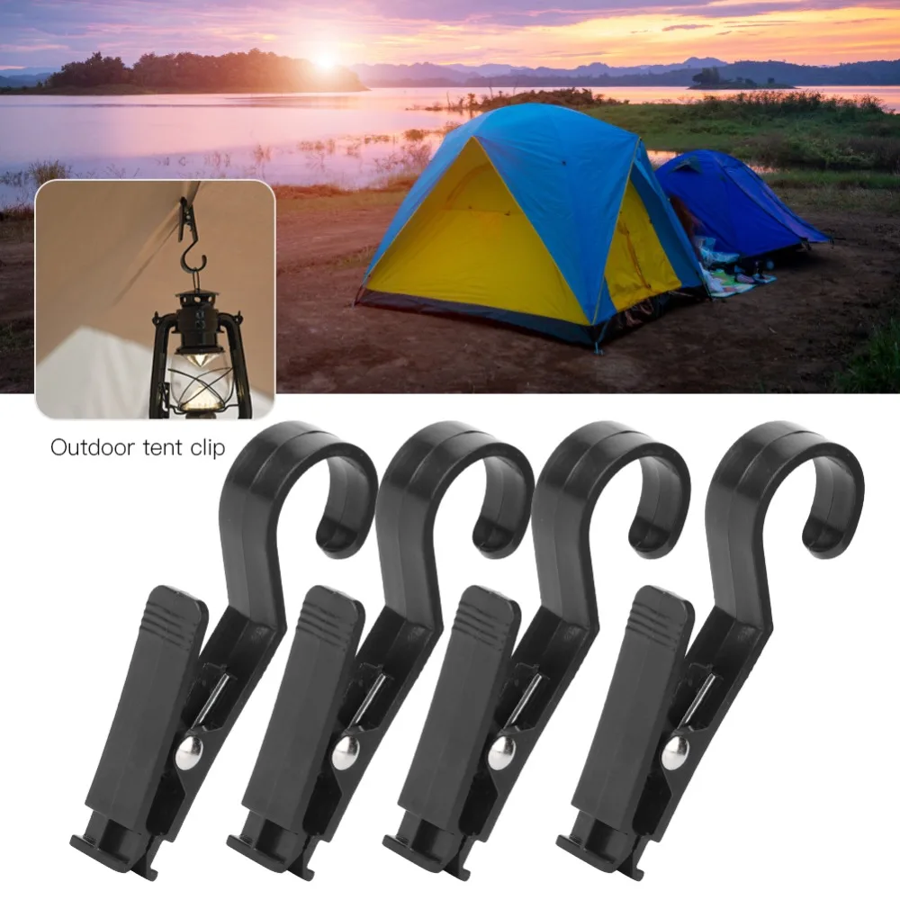 10 Pcs Plastic Multipurpose Hanging Clips Lightweight Black Marine Boat Rail Clips Storm Proof Lockable Camping Hooks - view 5