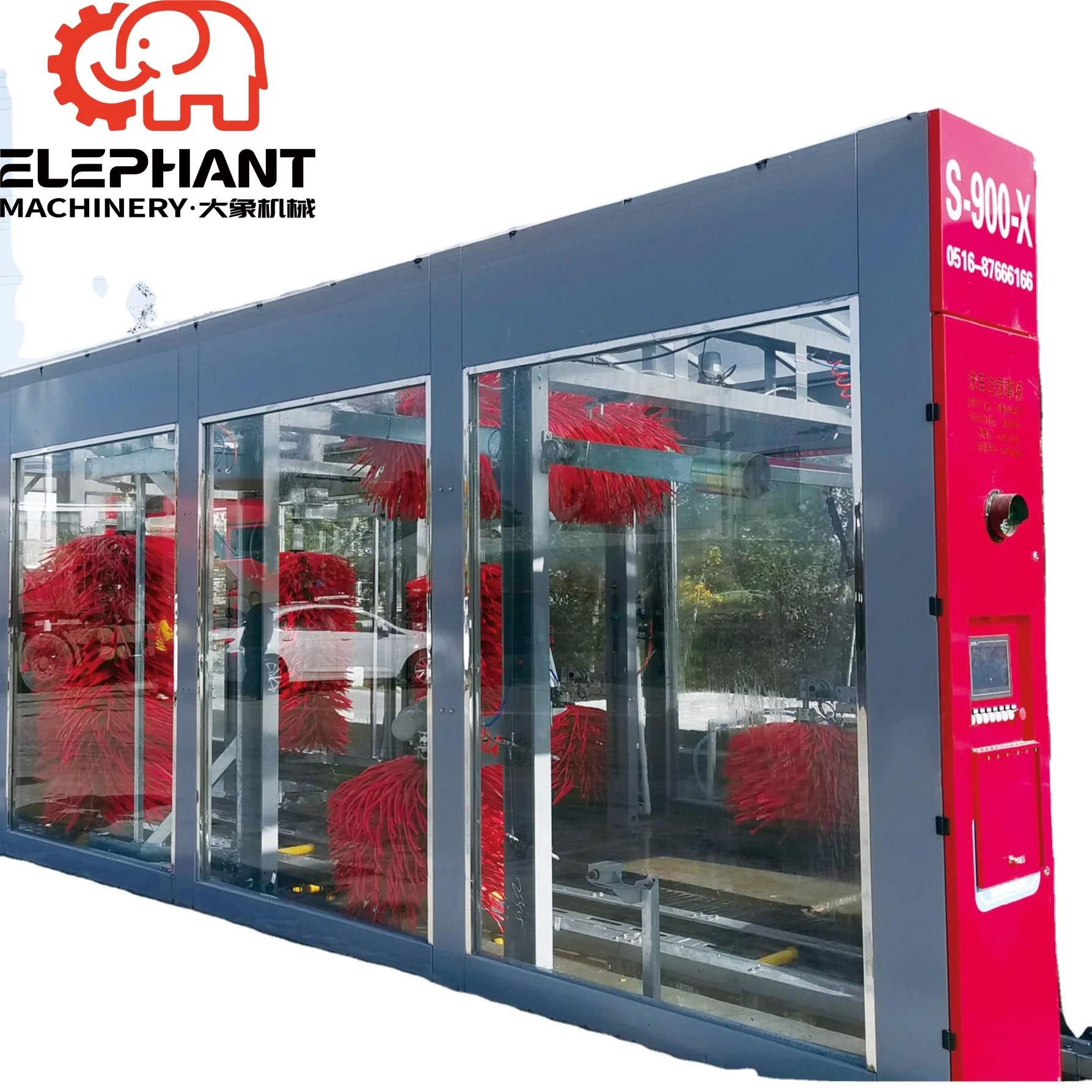 Updated Version Tunnel Continuous Type Long Full Automatic Car Washing Machine for Gas Station Clean More Vehicles Meanwhile