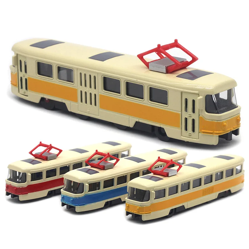 

1:90 сплав ретро трамвайная модель освещение музыка открытие двери метро игрушечный автобус модель автомобиля