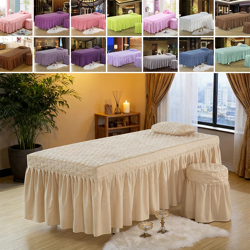 80x190cm Professional Massage Table Bed Cover Solid Thick Skin Friendly SPA Bedskirt for Beauty Salon Therapy Use Bed Sheet