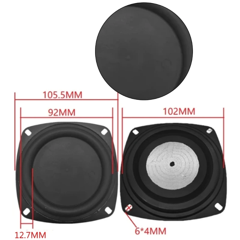 Bass Radiator Speaker Diafragma Tambahan Memperkuat Bass Getaran Membran Radiator Pasif untuk Speaker Woofer DIY