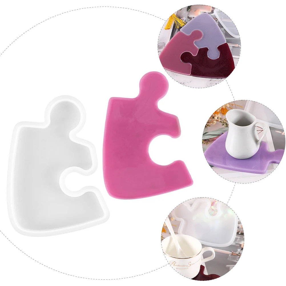 

Puzzle Coaster Mold Silicone DIY Making Resin Epoxy Coasters Mat Handmade Gifts Craft Decorations Jewelry Accessories