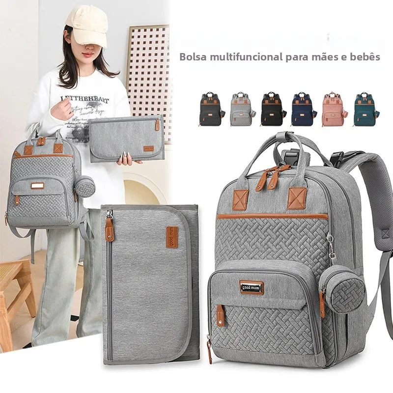 large-capacity-baby-backpack-outdoor-travel-diaper-bag-for-men-and-women-thermal-milk-storage-mommy-bag-baby-gear-storage