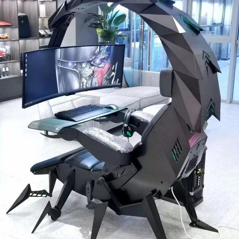 Gaming Chair Cockpit Black Seat Internet Café