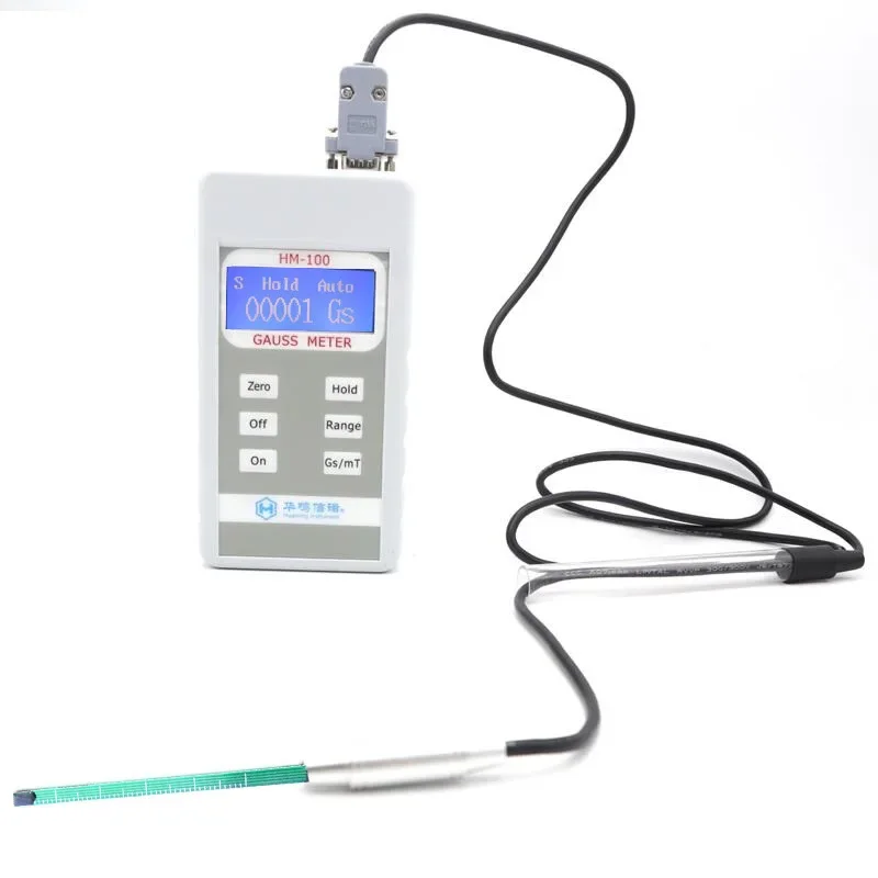 30000GS Large range Gauss meter HM-100 remanence meter 3T with backlight Tesla meter Strong magnet