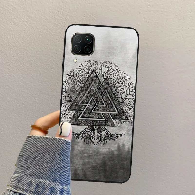 Valknut Symbol Case For Huawei P30 P20 P40 Lite P60 Pro P Smart Nova 9 10 SE 5T 3i 7i 8i 11i Y60 Y61 Y90