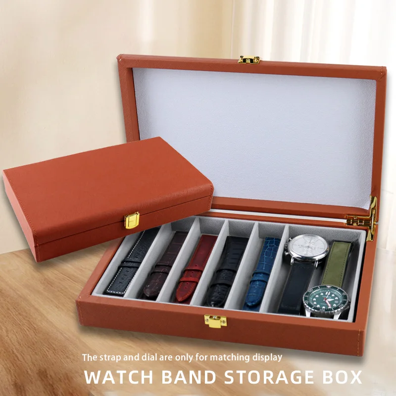 

PU Leather Watch Packaging Box Watch Set Box Fashion gift box Watch Storage Box Gift Watch Case With Lock Blue Brown