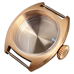 Tandorio New 36mm Double Domed Sapphire Glass Solid Bronze Watch Cases NH35 Fit NH35 NH36 NH38 ETA2824 PT5000 Movement