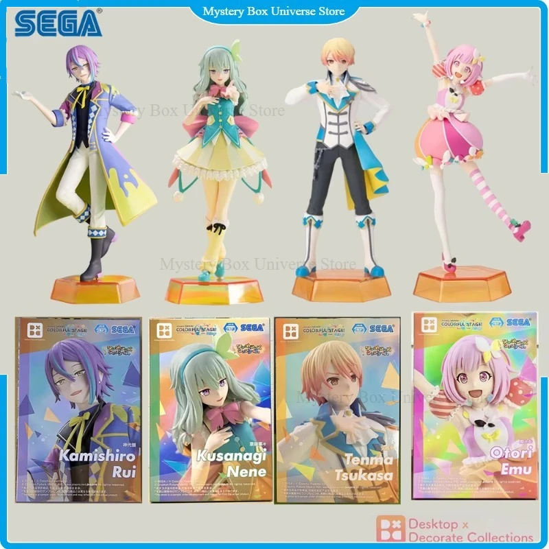 

In Stock Original SEGA Desktop Decorate Hatsune Miku Rui Nene Emu Tsukasa PVC Anime Figure Collectible Holiday Gift