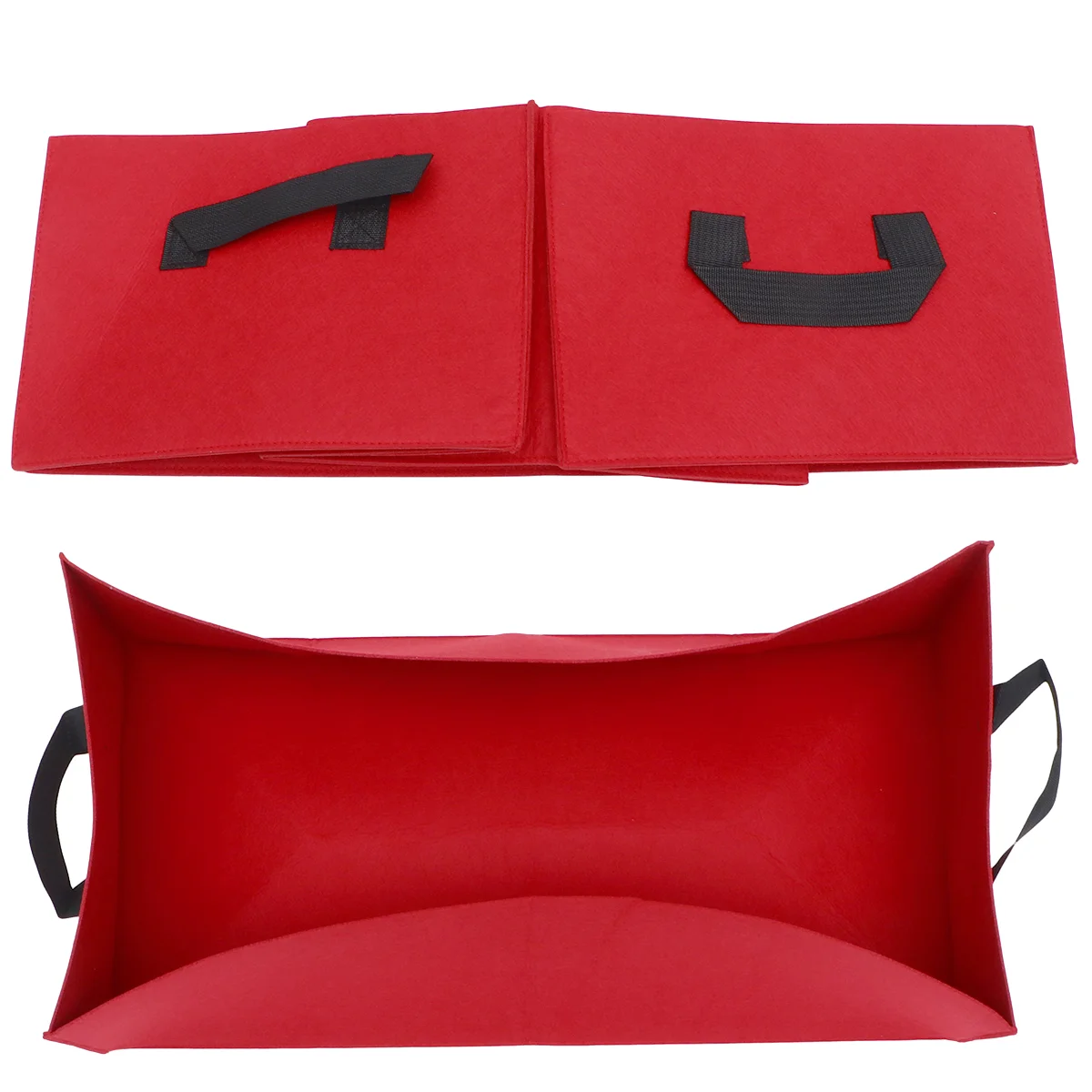 1PC Portable Felt Planting Bag Felt Potato Plant Bag Thickening Tree Planting Bag for Home Yard Balcony Store Use (Red)