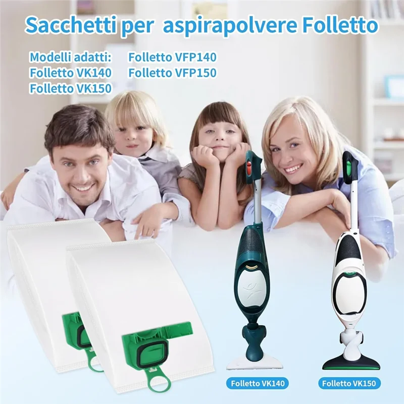 ABKR-10 шт. мешки для пылесоса с 2 фильтрами для Vorwerk Kobold FP140 FP150 для VK140/150 FP140/150 Vorwerk Kobold