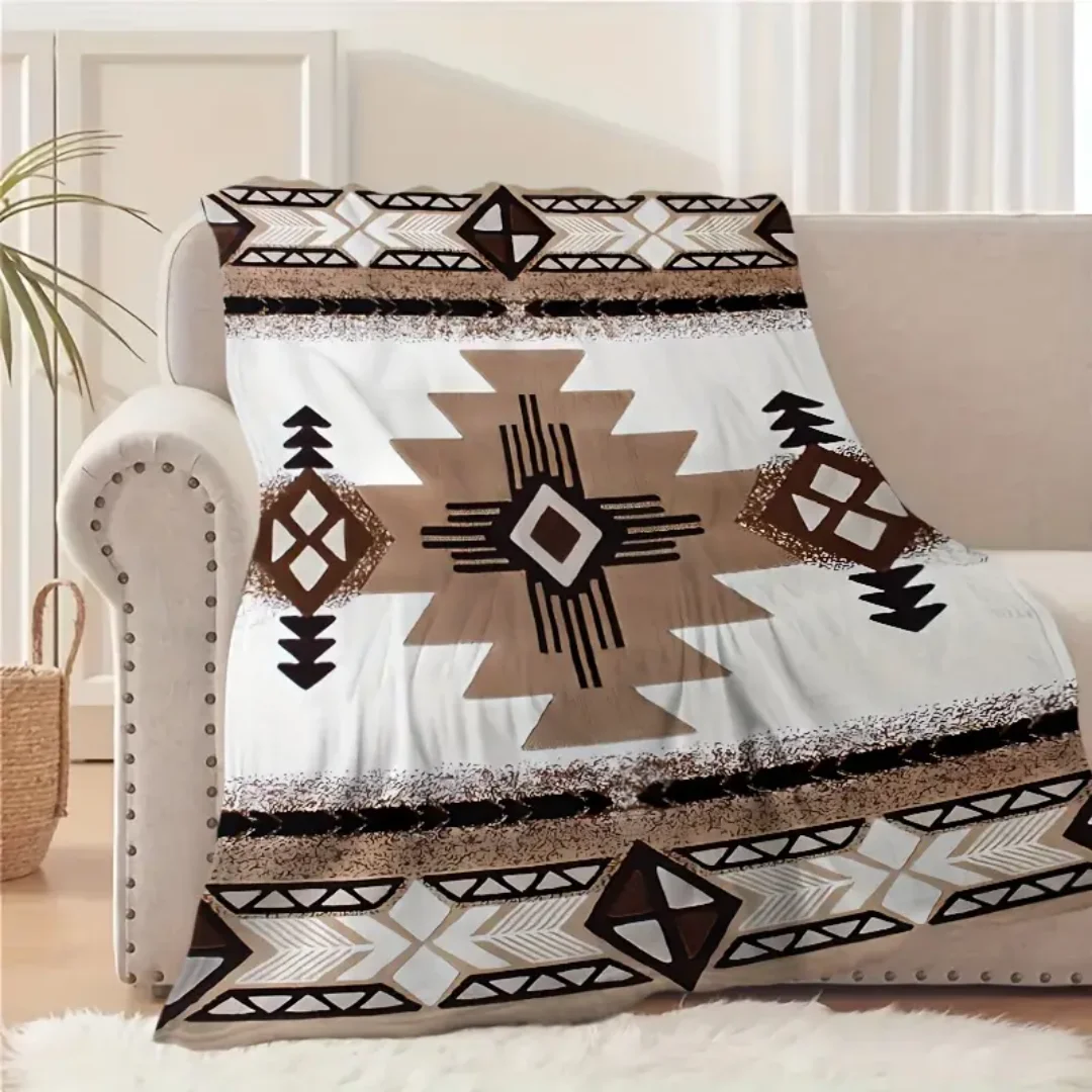 Blanket Flannel Navajo Style Patterned Quality Soft Warm Throw Blanket Couch Bed Fluffy Home Decoration Excellent Gift Choice