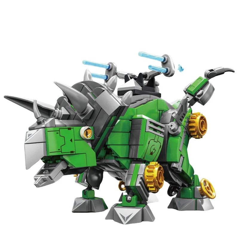 

KNEW BUILT Mecha динозавр строительные блоки игрушки Велоцираптор, T-Rex, трецератопс-идеально для мальчиков развивающие игры в качестве праздничных подарков