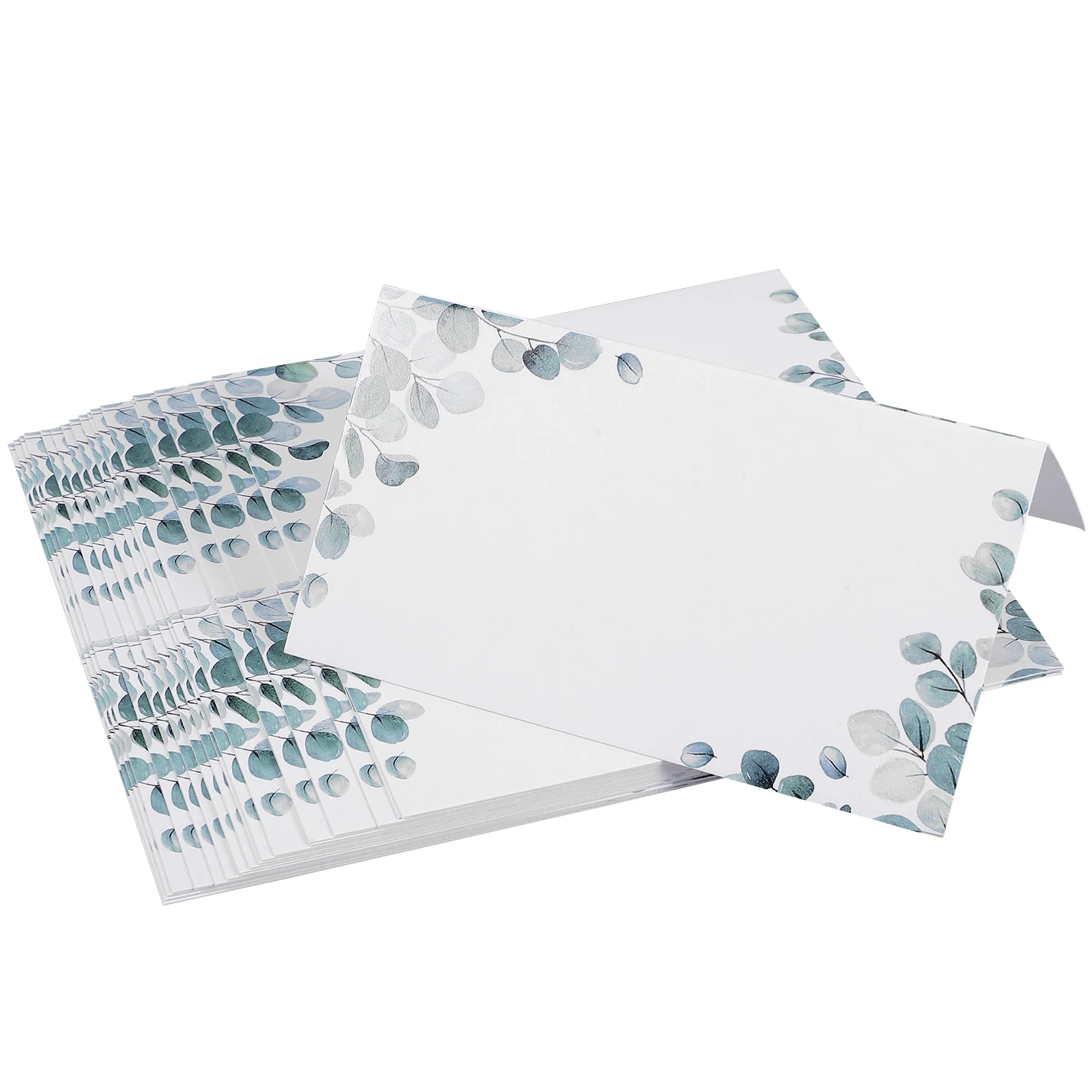 

50Pcs Green Leaf Place Cards Wedding Name Cards Table Setting Decor Elegant Design Party Seat Cards