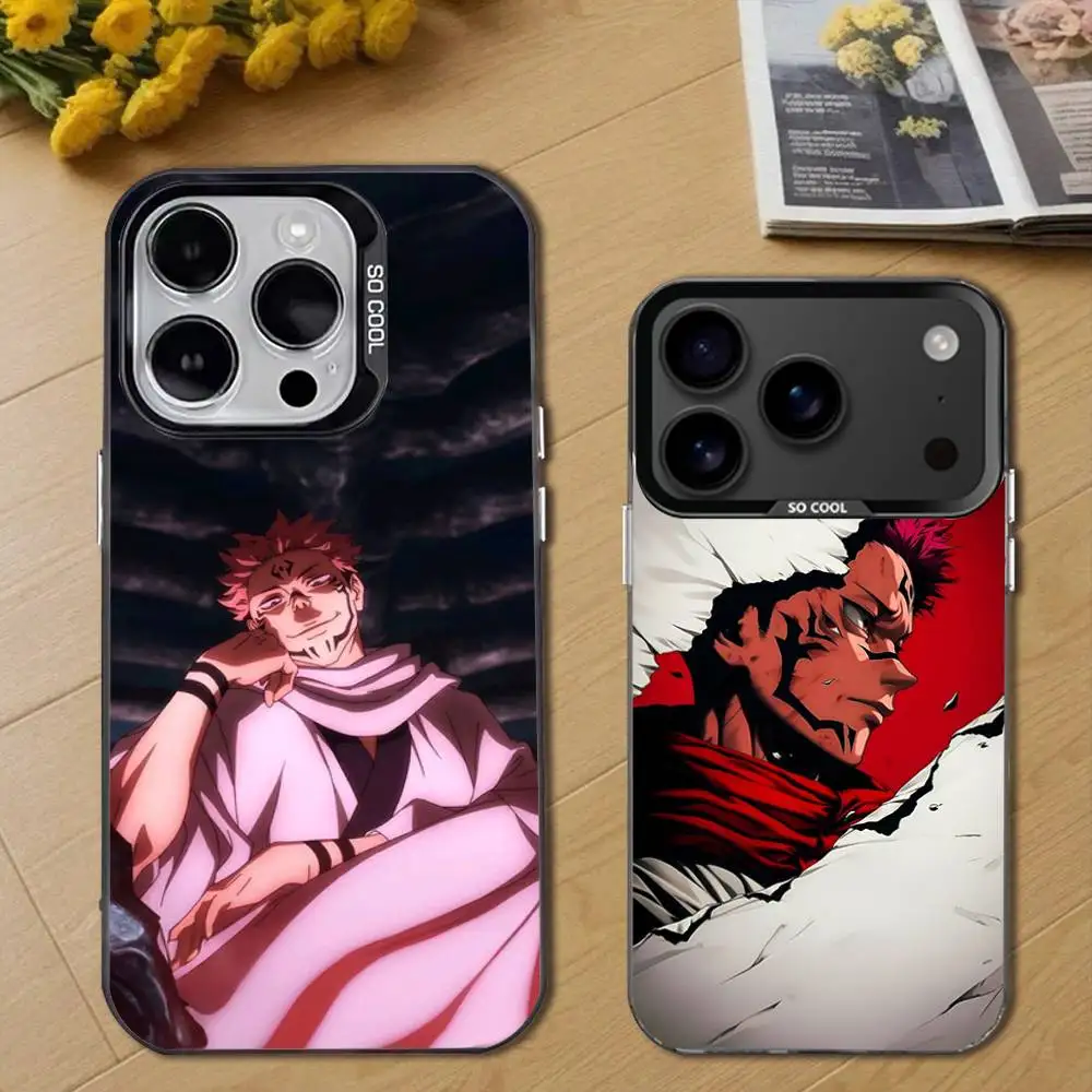 

Ryomen S-Sukuna Anime Phone Case For iPhone 17,16,15,14,13,12,11,Pro,Max,Plus,E,Air,Mini Black Tpu Cover