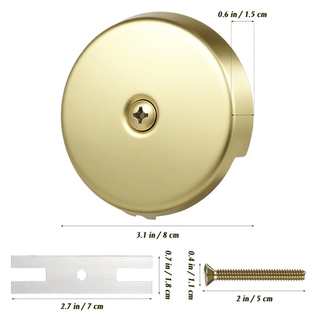 One Hole Drain Assembly Tub Drain Trim Kit Robust Zinc Alloy Build Modern Bathroom Upgrade Kit Bath Hardware Set