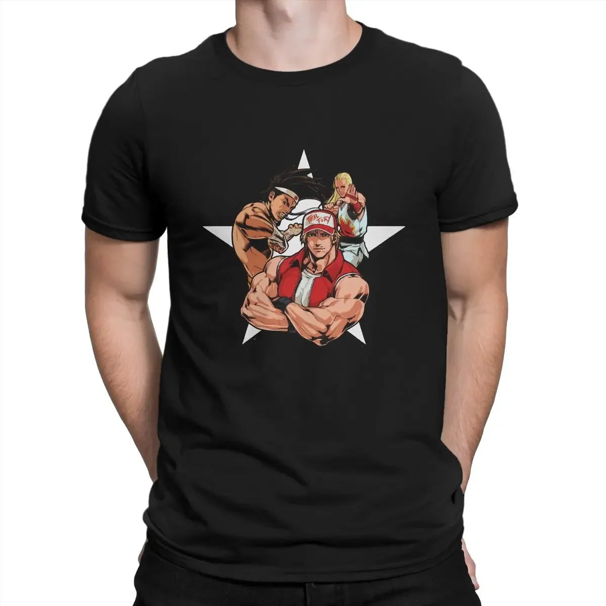 Fatal Fury Team Essential Oversized Graphic T Shirt The King of Fighters Game Round Collar T-Shirts Short Sleeve Men Women Tee