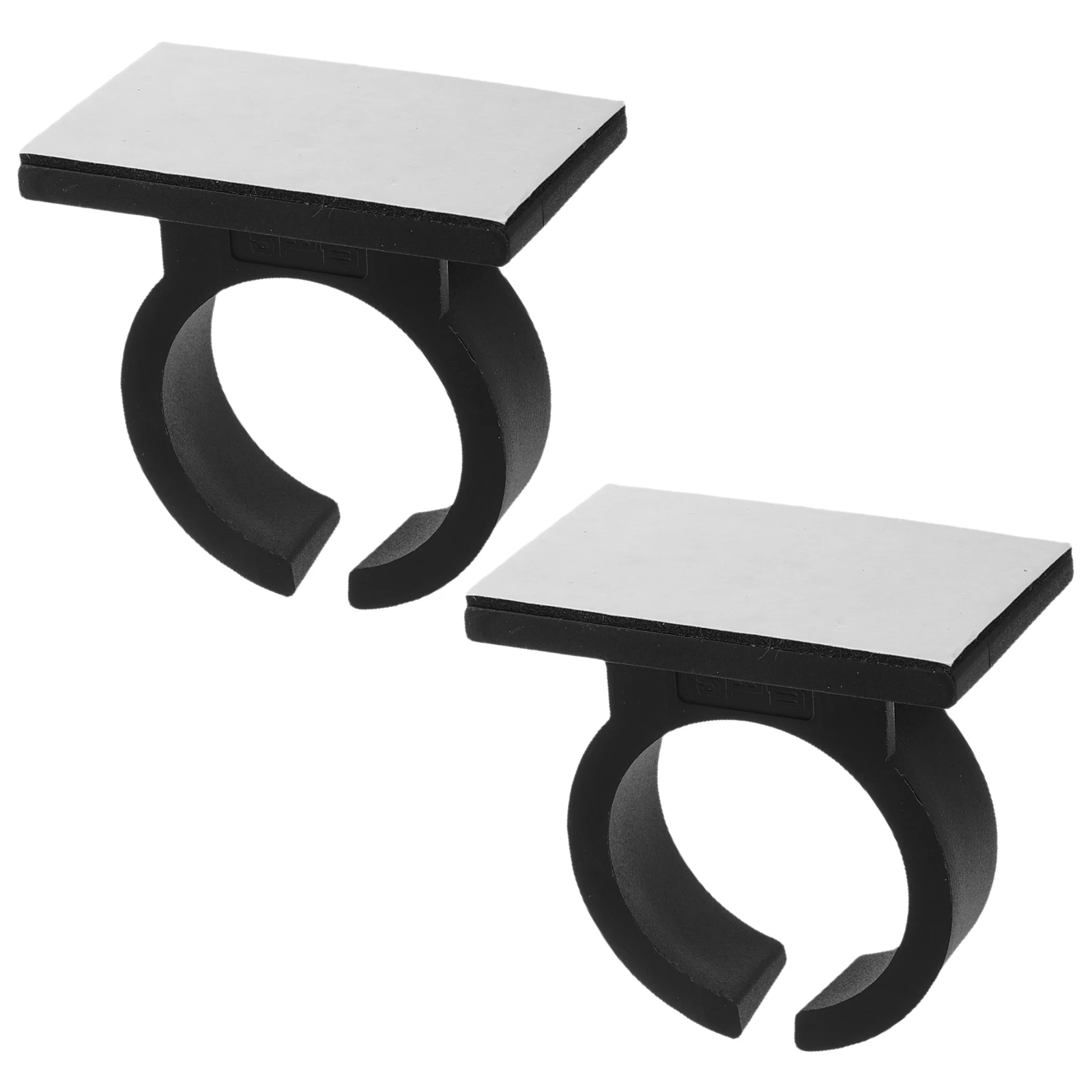 

2Pcs Microphone Clip Holder Flag Station Portable Adhesive Backing for Interview Host Broadcasting Media Identification Tag