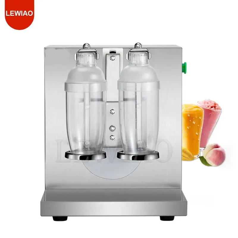 Milk Shake Machine Commercial Auto Double Cups Milkshaker Stainless Steel Bubble Boba Tea Drink Mixer