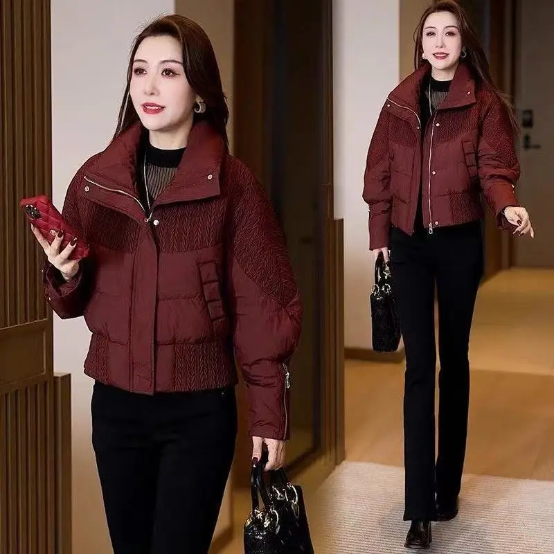 

Cotton Jacket Short Style New Winter 2025Warm Cotton Jacket Fashionable Solid Color Western-Style Coat Cotton Jacket Commuting