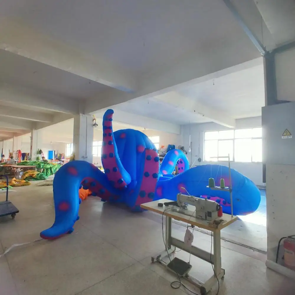 Inflatable Octopus Customized Ocean Event Outdoor 8m Giant Octopus DJ Booth Dome For Stage Decoration