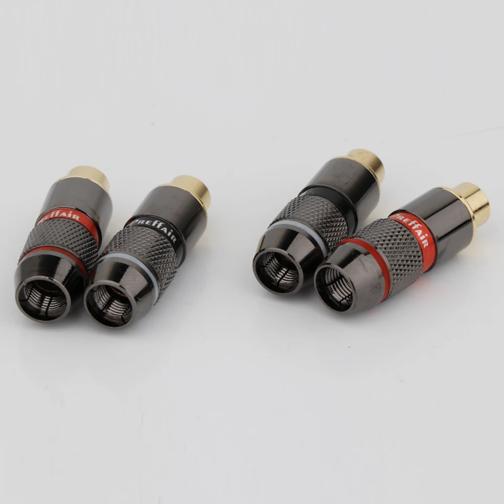 Preffair مقبس لحام من النحاس مطلي بالذهب RCA أنثى قابس لحام لوتس مقبس تمديد الصوت والفيديو الوحش RCA الأسلاك الإناث