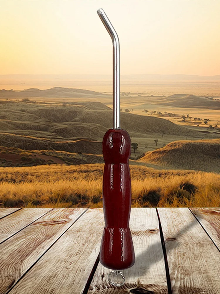 الفولاذ المقاوم للصدأ خطاف الحبار الضابط مقبض خشبي خطاف الحبار أداة إعادة تشكيل خطاف الحبار أداة تصحيح لمعالجة المياه المالحة #5