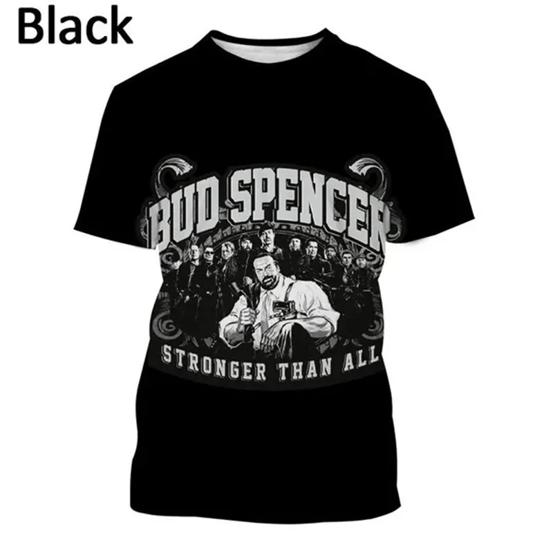 Hot Selling Movie Actors Terence Hill And Bud Spencer 3D Printed T-Shirt Men\'s Casual Short Sleeves Funny Cool Harajuku TShirts