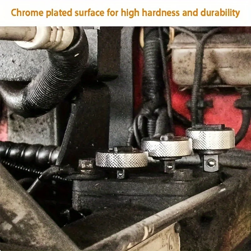 Mini-Ratschen-Steckschlüssel, kompletter Stahl, Palmen-Ratschen-Steckschlüssel, Finger, umkehrbarer Ratschengriff, 1/4 Zoll, 3/8 Zoll, 1/2 Zoll Antrieb – Detail 6