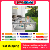 IMBABY Baby Playpen Gray Baby Activity Fence Large Baby Playground Safety Activities for Babies Games Park Playpen for Children