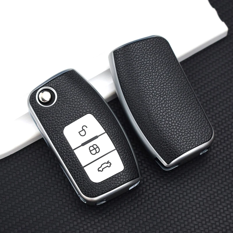 TPU Leather Car TPU Folding Key Cover Bag For Ford Focus 2 MK2 Fiesta Mondeo Galaxy Falcon Territory Ecosport Shell Fob Case