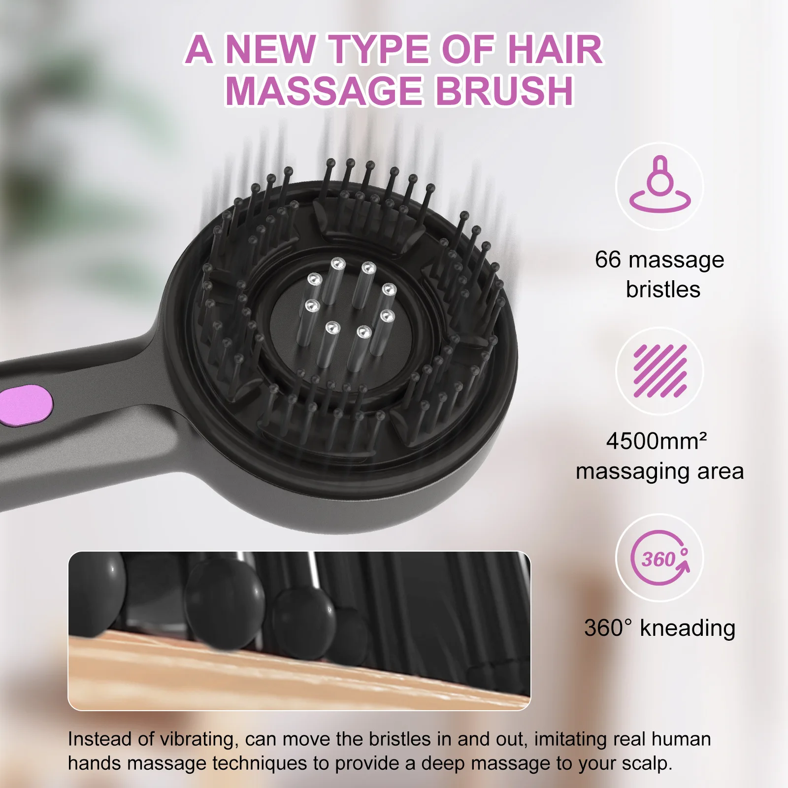New electric massage comb, essence hair massage, electric red bald head