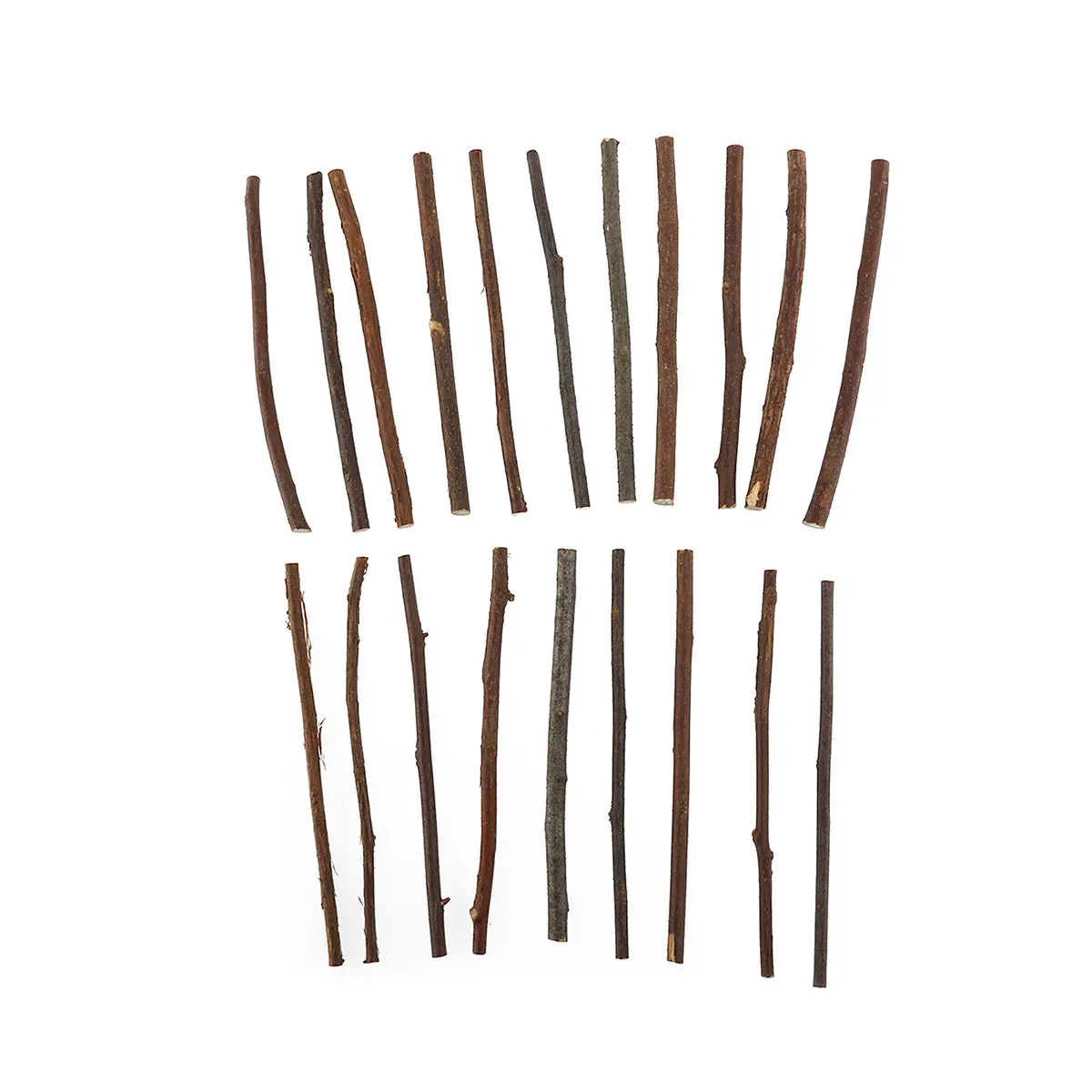 20Pcs Authentic Rosewood Sticks 10Cm Length 0.3-0.5cm Diameter with Intact Bark Wood Color DIY Decoration Sticks for Pyrography