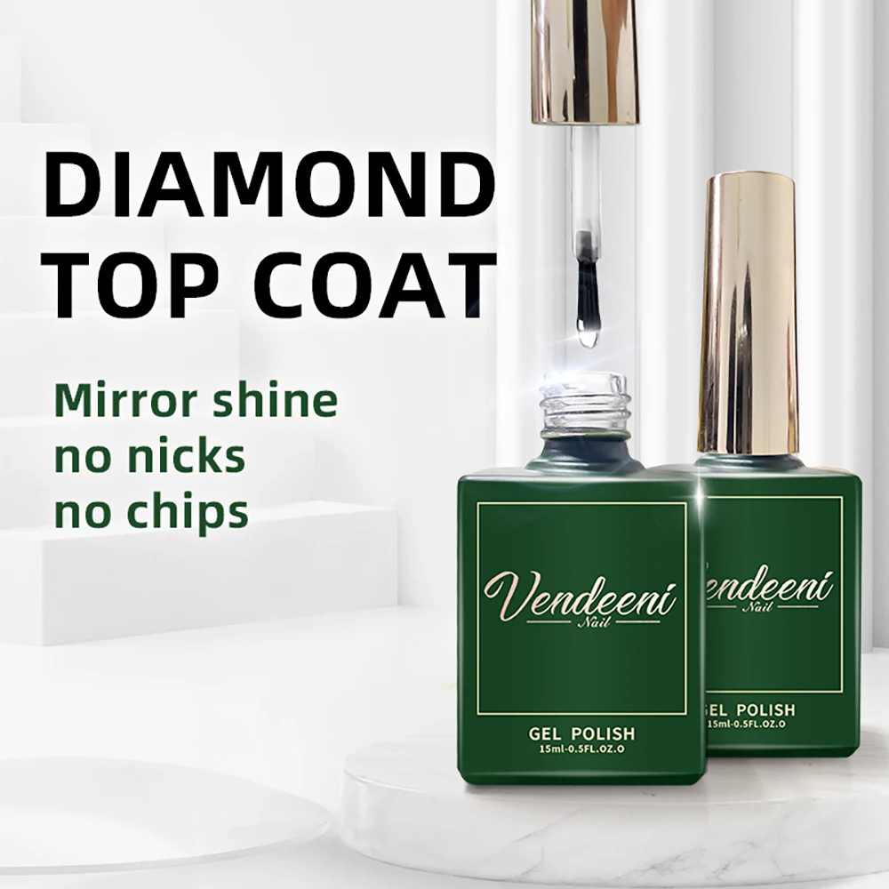

Vendeeni 15 мл Diamond Top Coat для гель-лака для ногтей Reinforce Стойкий УФ-лак Soak Off Гель-лак High Light Nail Art Primer Gel
