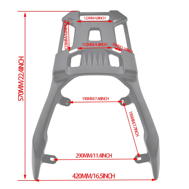 Rear Cargo Box Luggage Rack Tail Carrier Case Bracket For Honda ADV-160 ADV160 2023 2024 2025 Motorcycle Modified Replace Parts