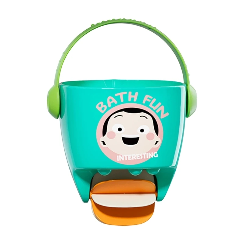 Y4QA Baby Bath Toy Rotating Water Sprayer Bucket Toy Safe Cartoon Sprinkler for Kids
