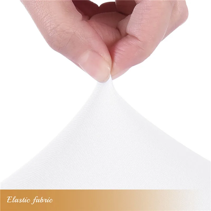 Spandex Rectangle Table Skirts 6ft Fitted Table Cover Wrinkle Resistant Cloth for Hotel Wedding Anniversary Party Decoration