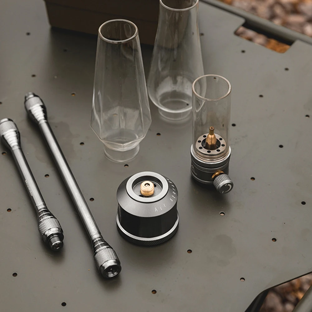 1pc Outdoor Gas Lantern Candlelight Kit Camping Lamp With Empty Tank Extension Rod Windproof Gas Candle Lamp Camping Lights